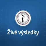 Znak ČSAR a nápis Živé výsledky